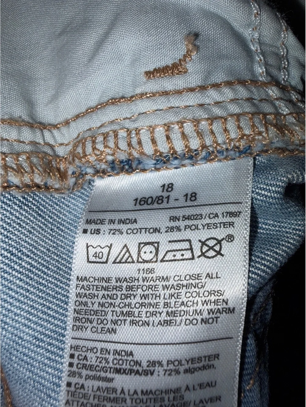 Old Navy Girl’s Light Blue Denim Wide Leg Jeans Size 18